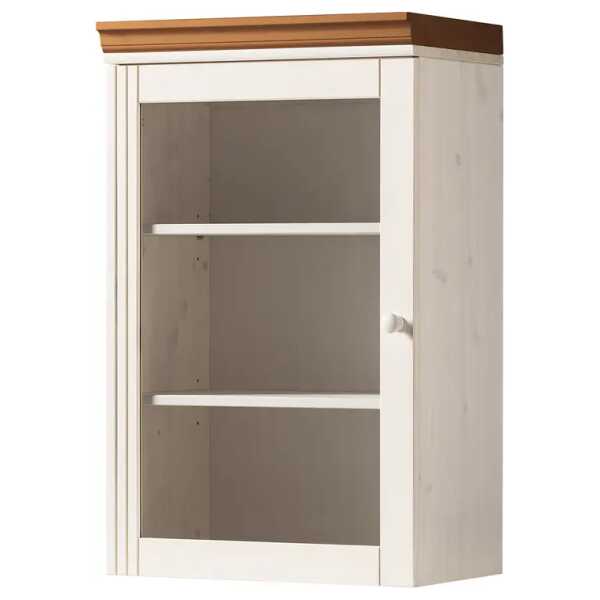 Massiver Hängeschrank Typ A 50cm Weiß/Kiefer Weiß/Kiefer Honig