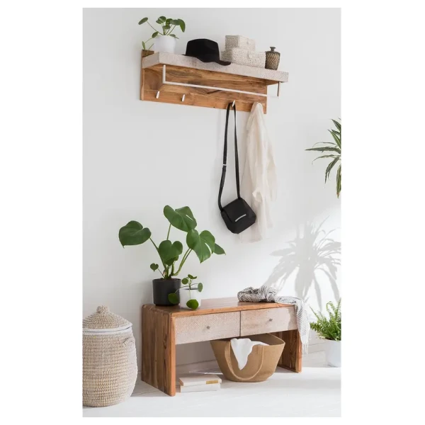 Garderobenset I 2-teilig 90 x 180 x 40cm Braun