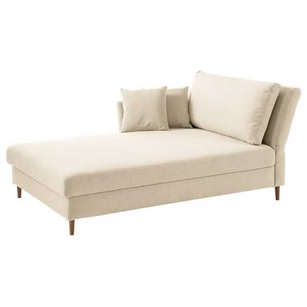Recamiere Hillarys II Beige/Creme Webstoff 110cm Ausrichtung rechts Skandi
