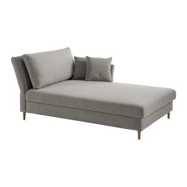 Recamiere Hillarys II Grau/Grau Webstoff 110cm Ausrichtung links Skandi