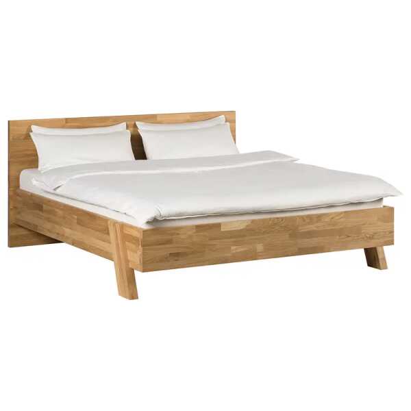 Massivholzbett NolaWOOD 180 x 200cm Massivholz Eiche, geölt Braun Eiche