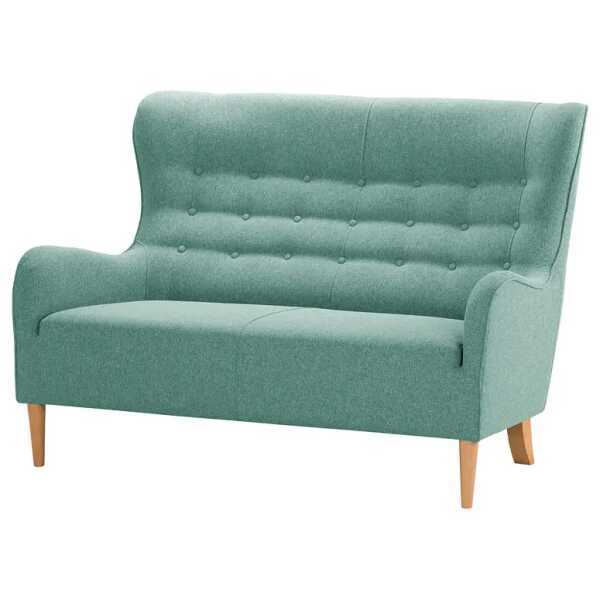 Sofa Leke I 2-Sitzer Blau/Hellblau Webstoff Voer 149 x 100 x 97cm Skandi