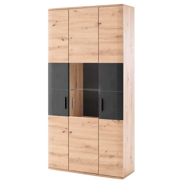 Vitrinenschrank II 100 x 198 x 37cm Braun