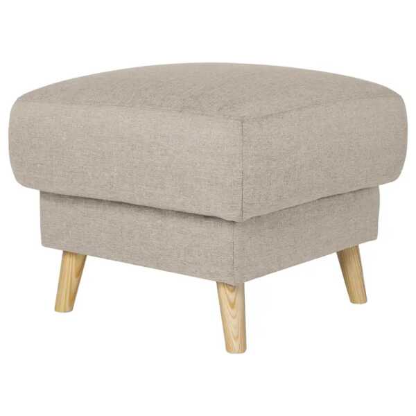 Polsterhocker 60 x 45 x 55cm Beige/Cappuccino Webstoff Luba: Cappuccino