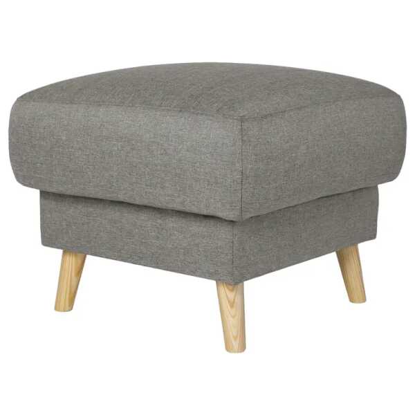 Polsterhocker 60 x 45 x 55cm Grau/Grau Webstoff Luba: Grau