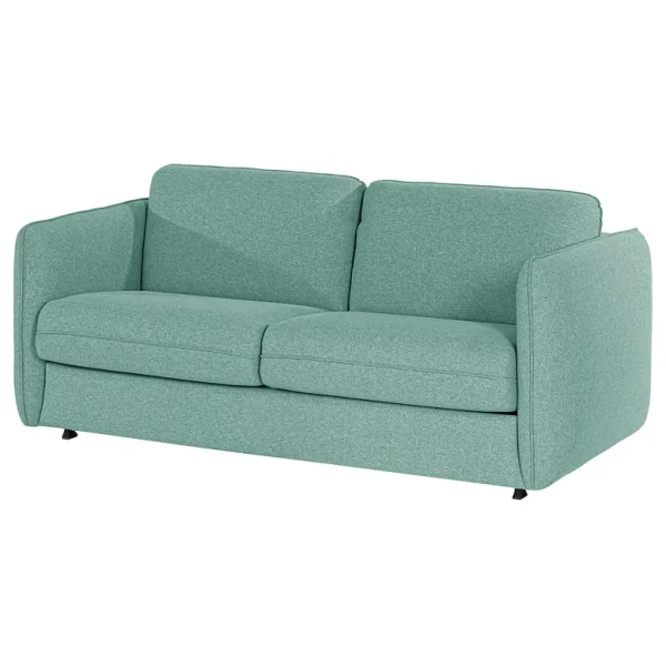 Schlafsofa KAYLA mit Matratze Blau/Babyblau Webstoff Voer 194 x 86 x 104cm Skandi