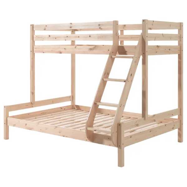 Etagenbett Martin 140 x 200cm Beige/Kiefer Natur lackiert