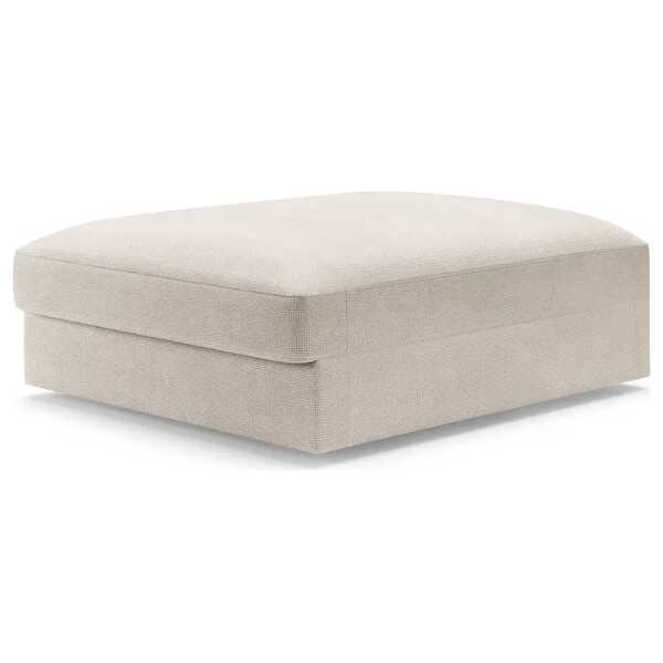 Polsterhocker Big Beige/Kaschmir Webstoff Palila Modern
