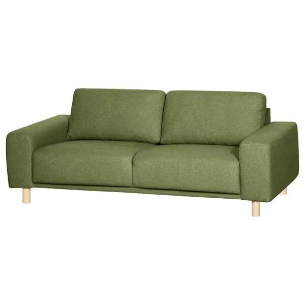 Sofa Kotila 2-Sitzer Grün/Olivgrün Strukturstoff 208 x 82 x 92cm Skandi
