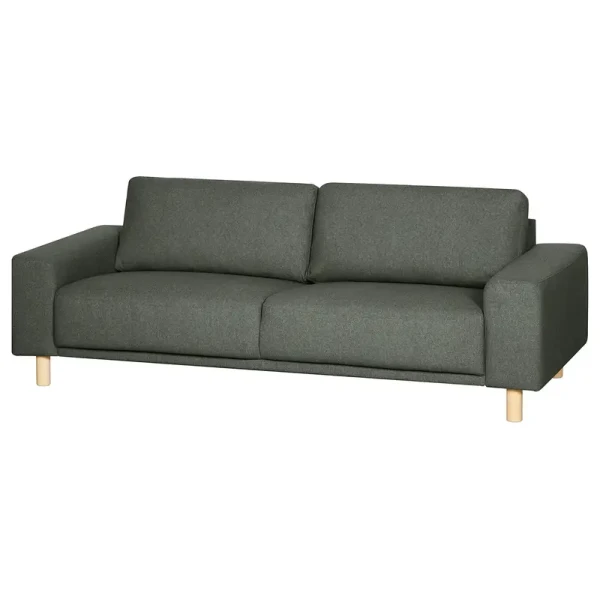 Sofa Kotila 3-Sitzer Grau/Grau Strukturstoff 228 x 82 x 92cm Skandi