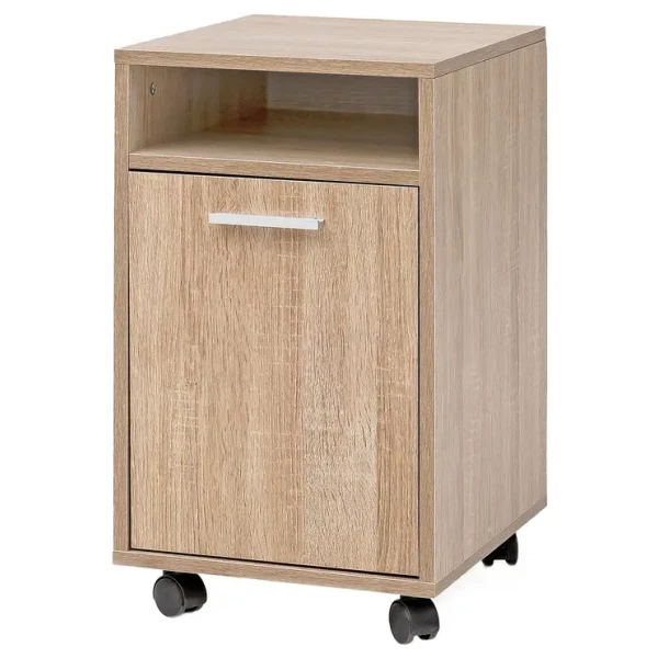 Rollcontainer Macomb 33 x 60 x 38cm Braun/Eiche Sonoma Dekor