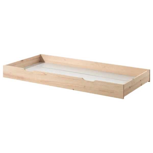 Bettschublade 199 x 18 x 94cm Beige/Kiefer