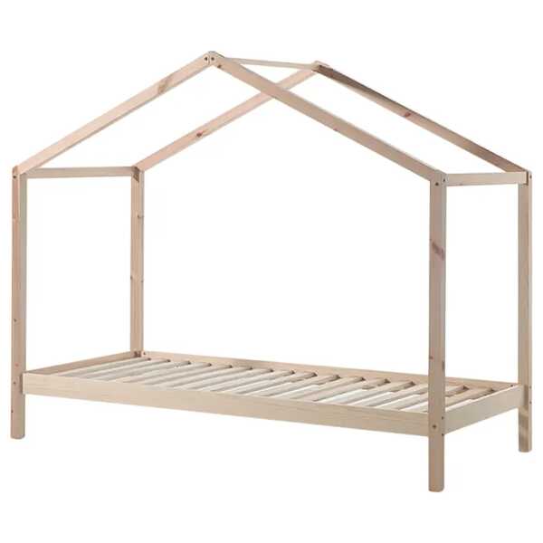 Hausbett III 90 x 200cm Beige/Kiefer