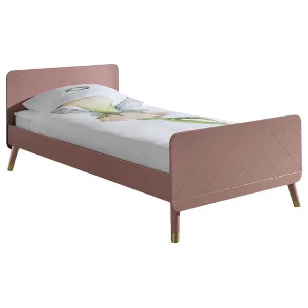 Einzelbett 90 x 200cm Pink/Terracotta
