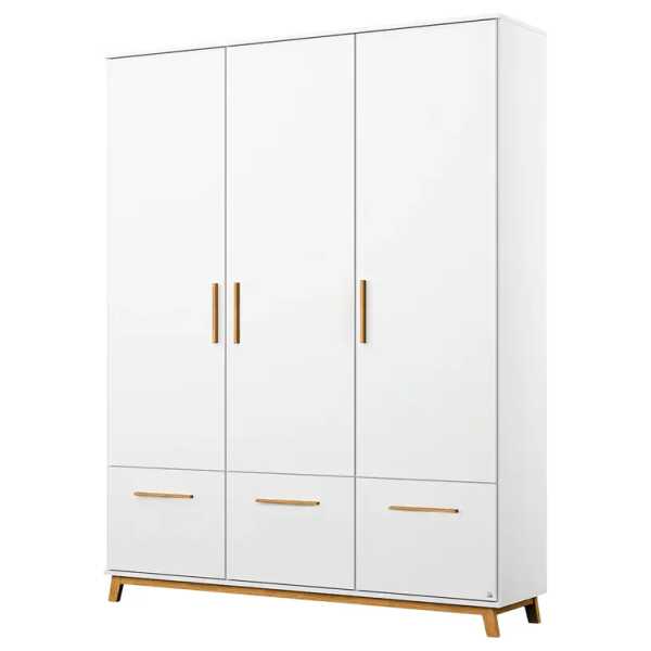 Drehtürenschrank I 136cm Weiß