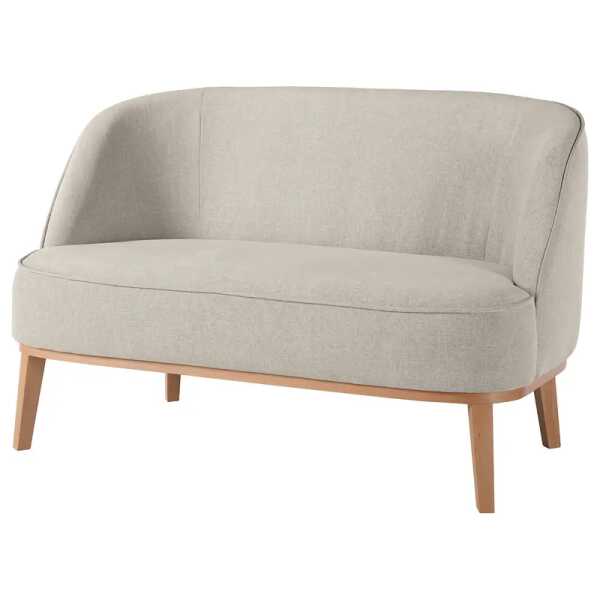 Sofa 2-Sitzer Grau Webstoff Nere 120 x 76 x 70cm