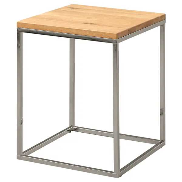 Beistelltisch Verignon 40 x 52 x 40cm Braun/Silber