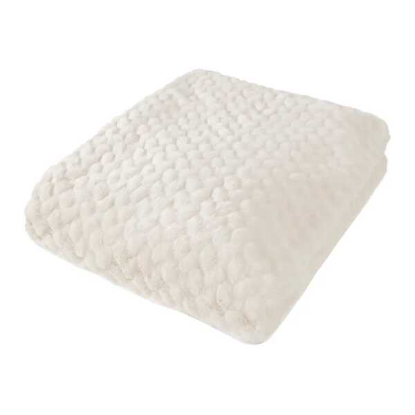 Plaid 150 x 200cm Beige/Creme Polyacryl / Polyester