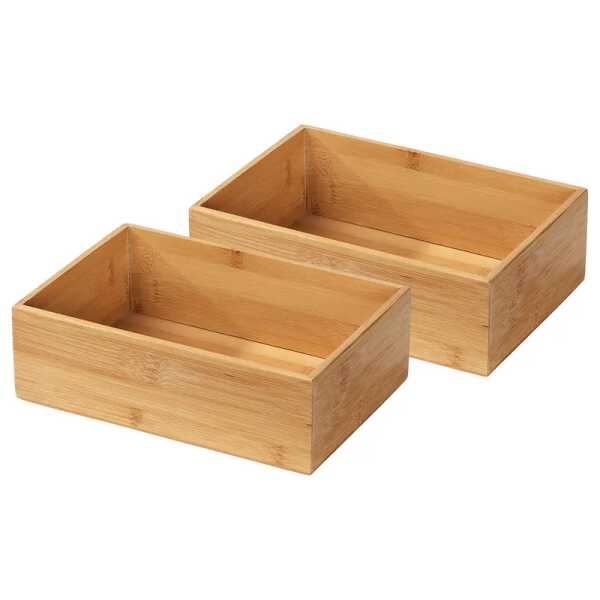 Bambus Ablage Terra 2er-Set 22 x 15cm Braun