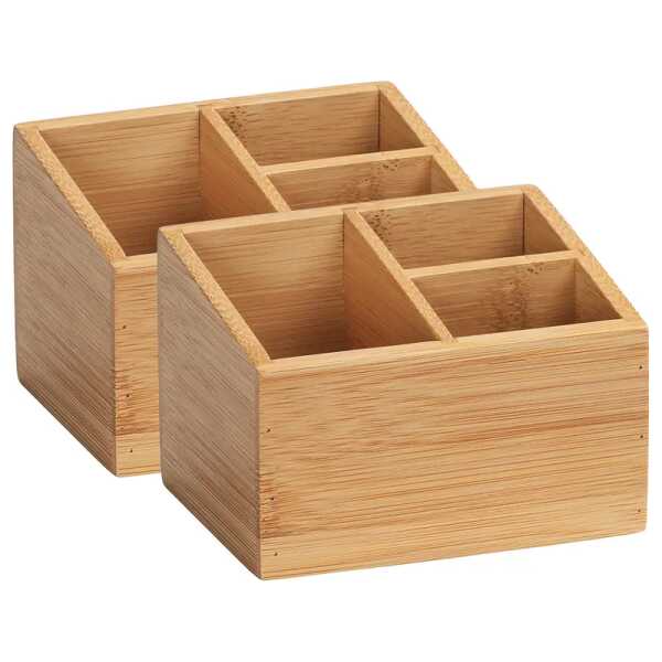 Bambus Organizer Terra 2er-Set Braun