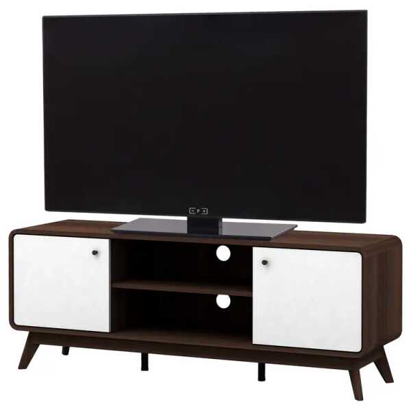 TV-Lowboard Front & Korpus: Spanplatte, beschichtet Gestell: MDF Mitteldichte Holzfaserplatte , beschichtet Braun/Beige/Weiß/Walnuss Dekor 140