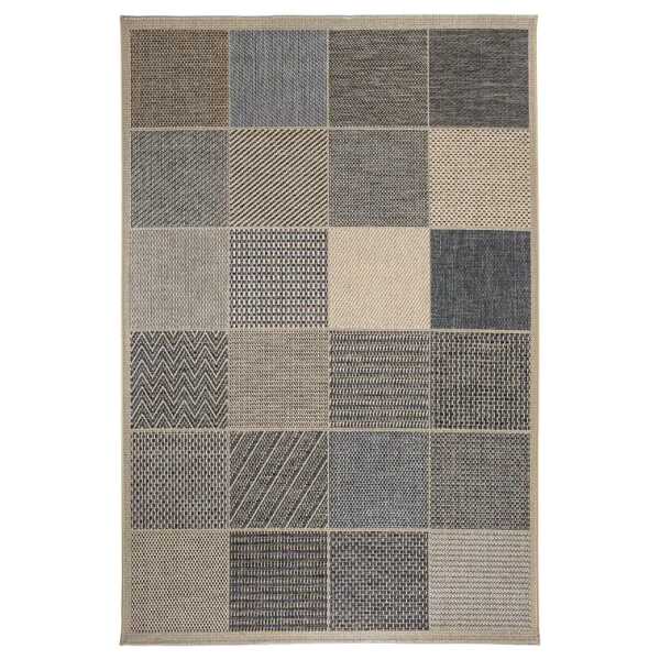 Teppich Clyde IV Blau/Beige Webstoff 80 x 200cm