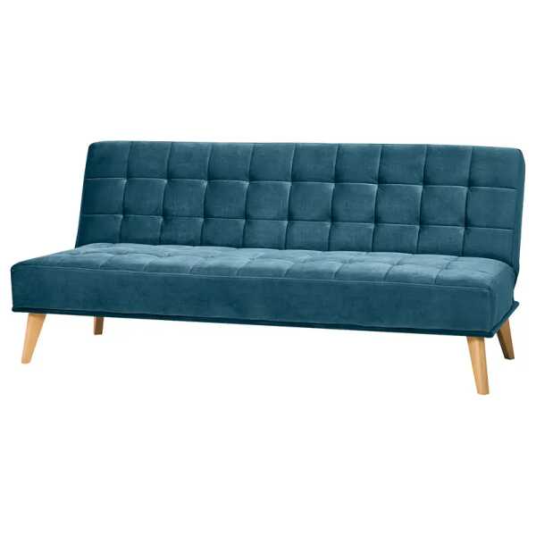 Schlafsofa Caribe Blau Samt Criada 180 x 81 x 86cm Skandi