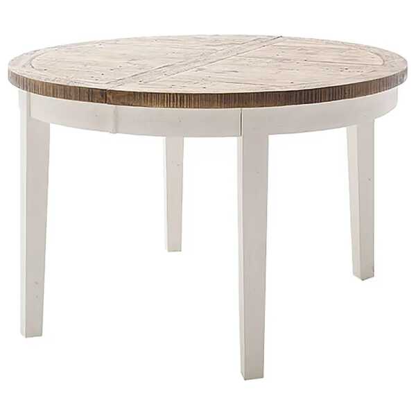 Esstisch III Ø 120cm Braun/Weiß
