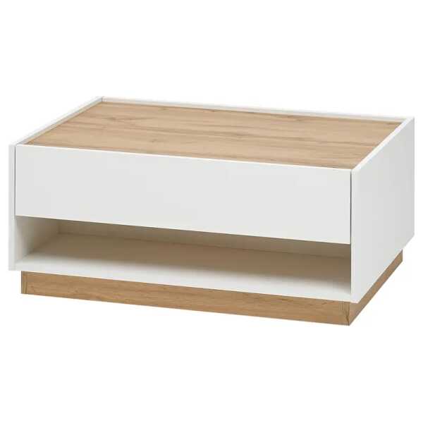 Couchtisch 90 x 38 x 60cm Weiß/Weiß