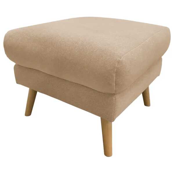 Polsterhocker Lucinda 65 x 50 x 65cm Beige Beige Webstoff Hanabi: Beige