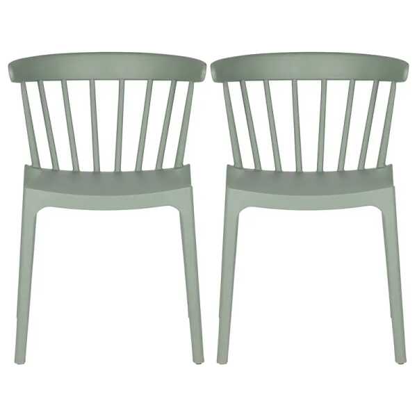 Esszimmerstuhl Bexley 2er-Set 52 x 75 x 53cm Grün/Mintgrau