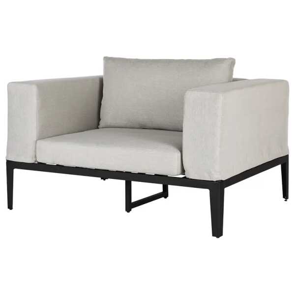 Loungesessel 130 x 73 x 100cm Schwarz/Grau