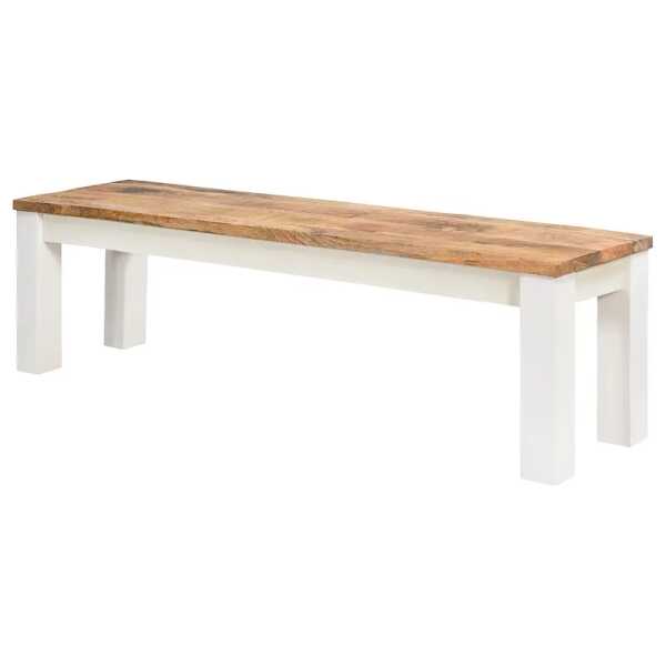 Sitzbank 160cm Braun/Weiß