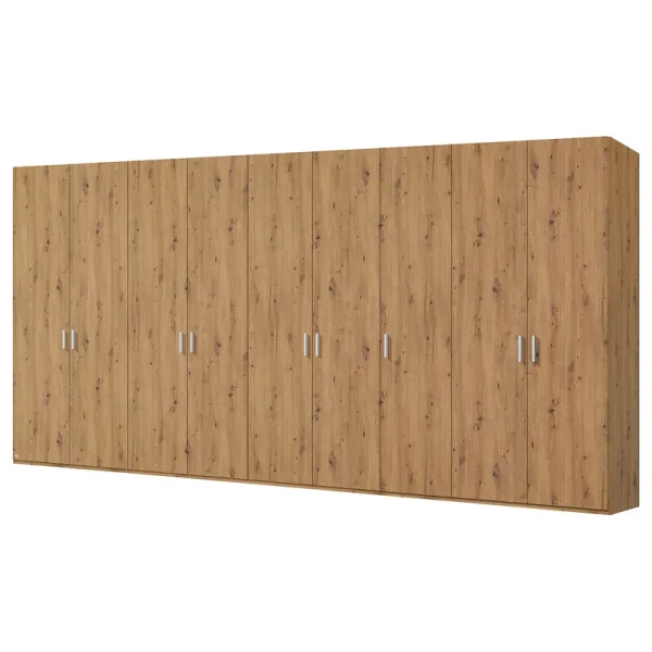 Drehtürenschrank pure 405 x 236cm Braun/Eiche Artisan Dekor