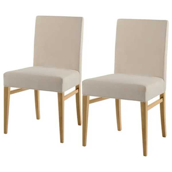 Polsterstuhl Camillas 2er-Set 52 x 92 x 54cm Beige/Beige