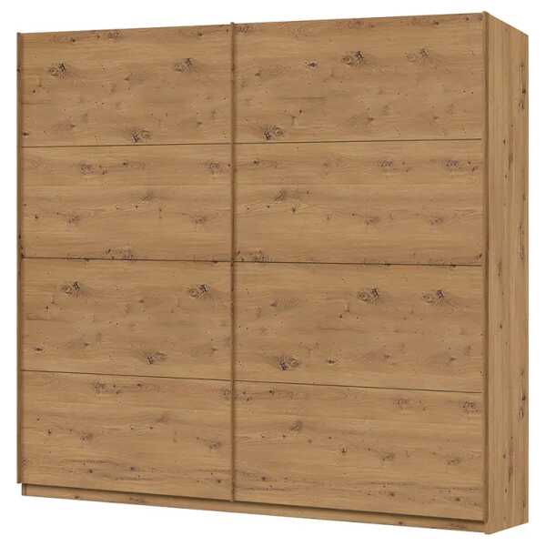 Schwebetürenschrank pure 225 x 236cm Braun/Eiche Artisan Dekor 2 Türen