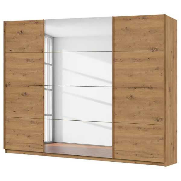 Schwebetürenschrank pure reflect 270 x 236cm Braun/Eiche Artisan Dekor 3 Türen