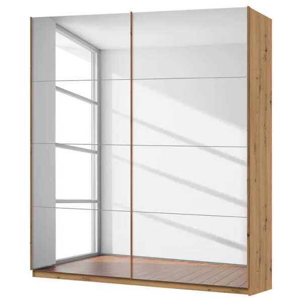 Schwebetürenschrank reflect 181 x 236cm Braun/Eiche Artisan Dekor 2 Türen