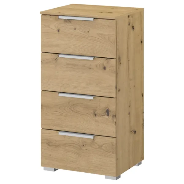 Kommode x4 40cm Braun/Eiche Artisan Dekor Aluminium