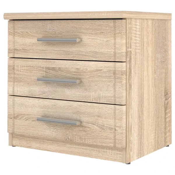 Nachtkommode Janem 45 x 46 x 35cm Beige/Eiche Sonoma Dekor