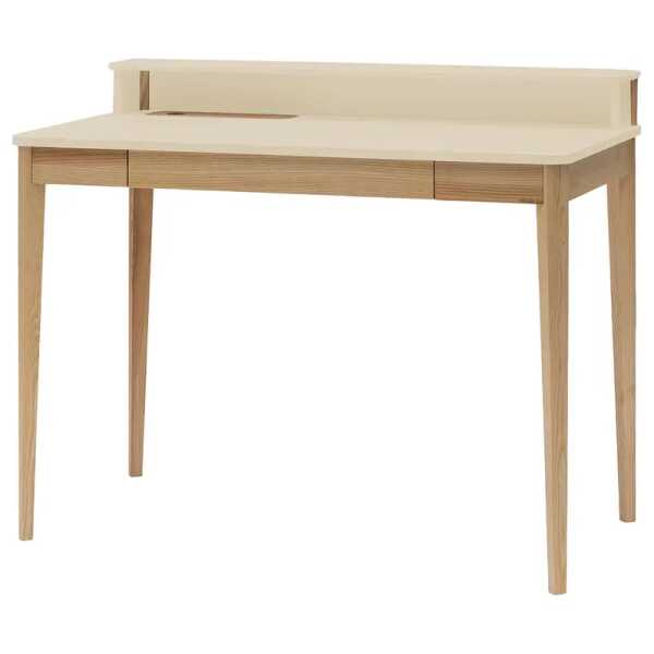 Schreibtisch Niina 110 x 75 x 56cm Weiß/Creme