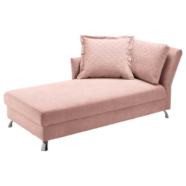 Recamiere Hillarys I Pink Mischgewebe Aurora 116 x 80 x 220cm Ausrichtung rechts Skandi