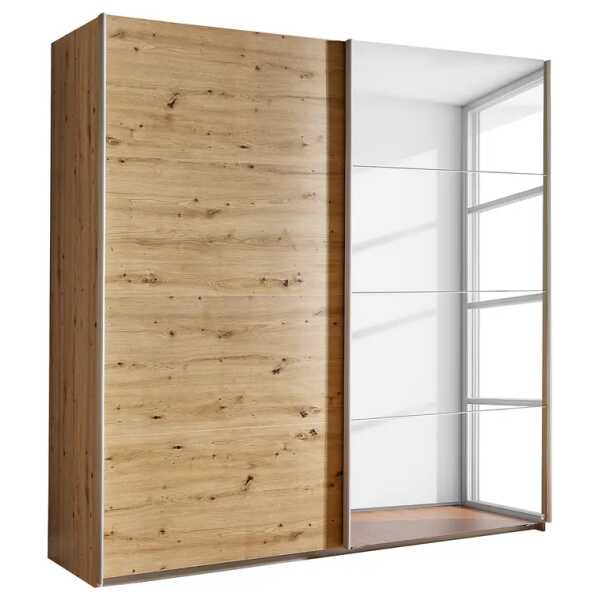Schwebetürenschrank pure reflect 180cm Braun/Eiche Artisan Dekor