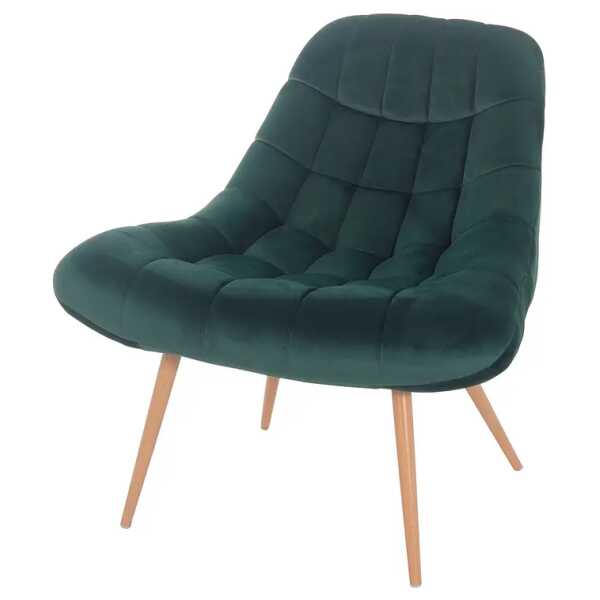 XXL Sessel Obelix Grün/Antikgrün Samt Braun 76 x 86 x 86cm