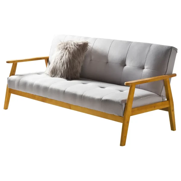 Schlafsofa Boss I Grau/Lichtgrau Webstoff 190 x 81 x 85cm mit Schlaffunktion Skandi