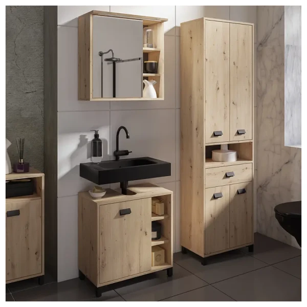 Badezimmerset II 3-teilig 60 x 62 x 34cm Braun