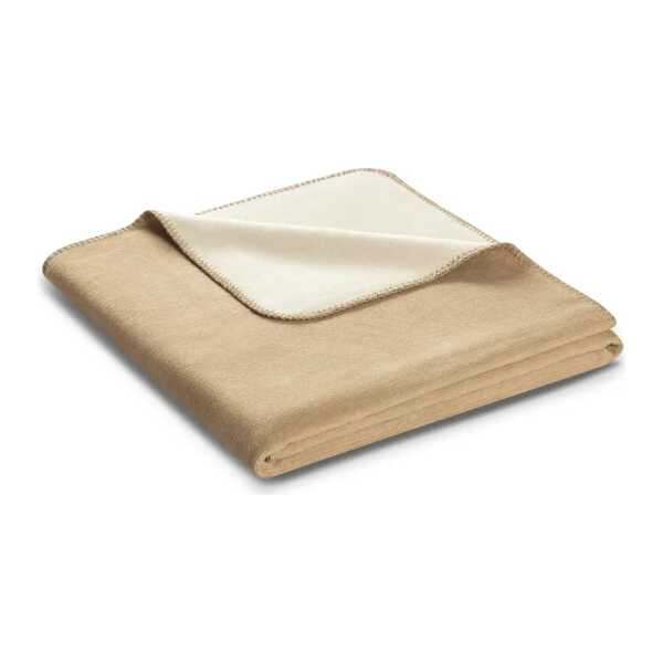 Plaid 150 x 200cm Beige/Creme/Beige Mischgewebe