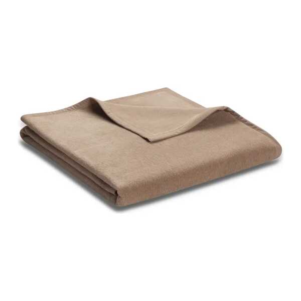 Plaid 150 x 200cm Beige/Haselnuss Mischgewebe