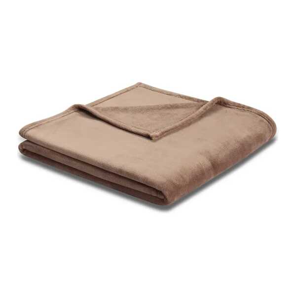 Plaid 150 x 200cm Beige/Hellbraun Webstoff