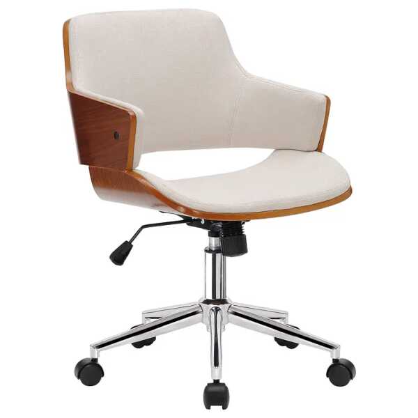 Bürodrehstuhl Elzito II 54 x 82 x 60cm Beige/Beige